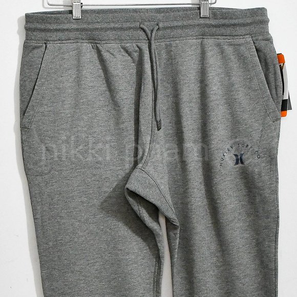 Hurley Men’s Fleece Jogger in grey - Picture 4 of 4